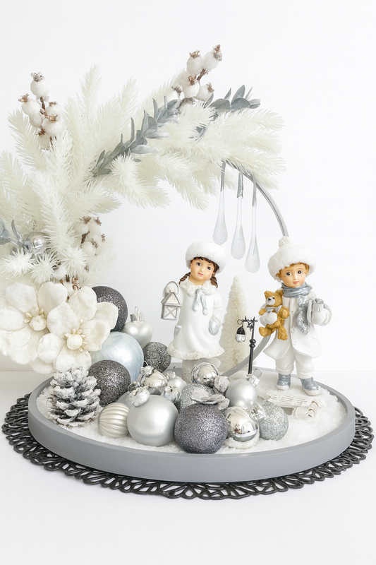 Winter Silver Kids – Aranjament Elegant de Iarnă