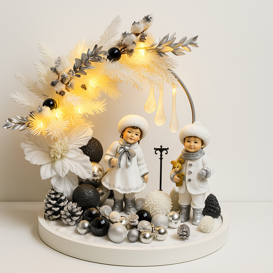 Winter Tale Duo – Aranjament  Alb-Argintiu